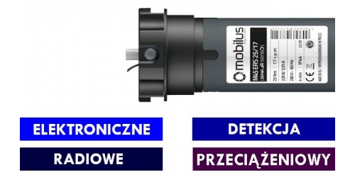 Silnik do rolet MOBILUS M45 ERS 25/17 (adapter i zabierak w kpl.)