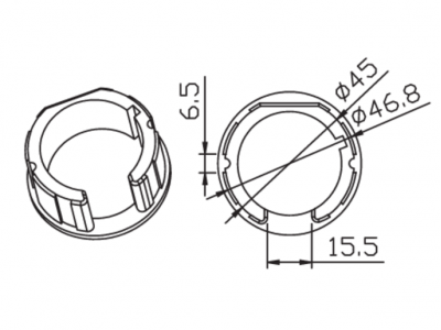 Adaptery Okrągłe 50 × 1,5 mm (Ø 35 mm)