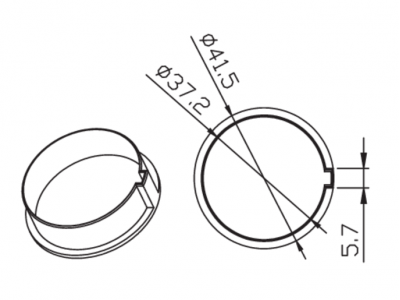 Adaptery Okrągłe 40 × 1 mm, plastikowe koło pasowe