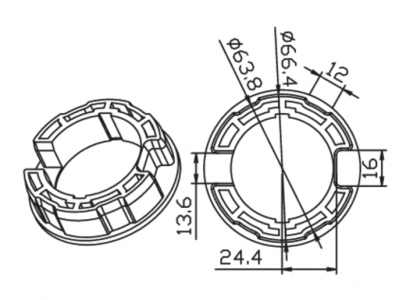 Adapter Okrągłe 70 × 1,5 mm