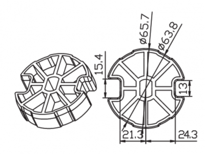 Adapter Okrągłe 70 × 1,5 mm