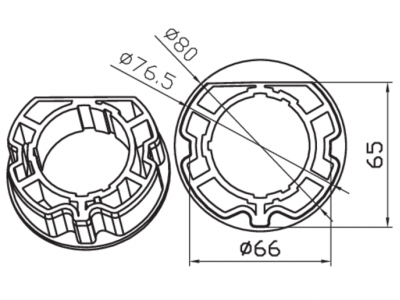 Adapter Okrągłe 58 × 0,8 mm