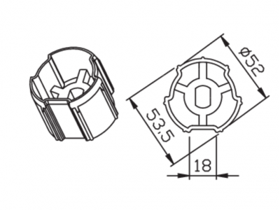 Adapter Okrągły 57 × 1,5 mm
