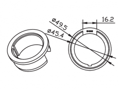 Adaptery Okrągłe 50 × 2 mm (Ø 35 mm)
